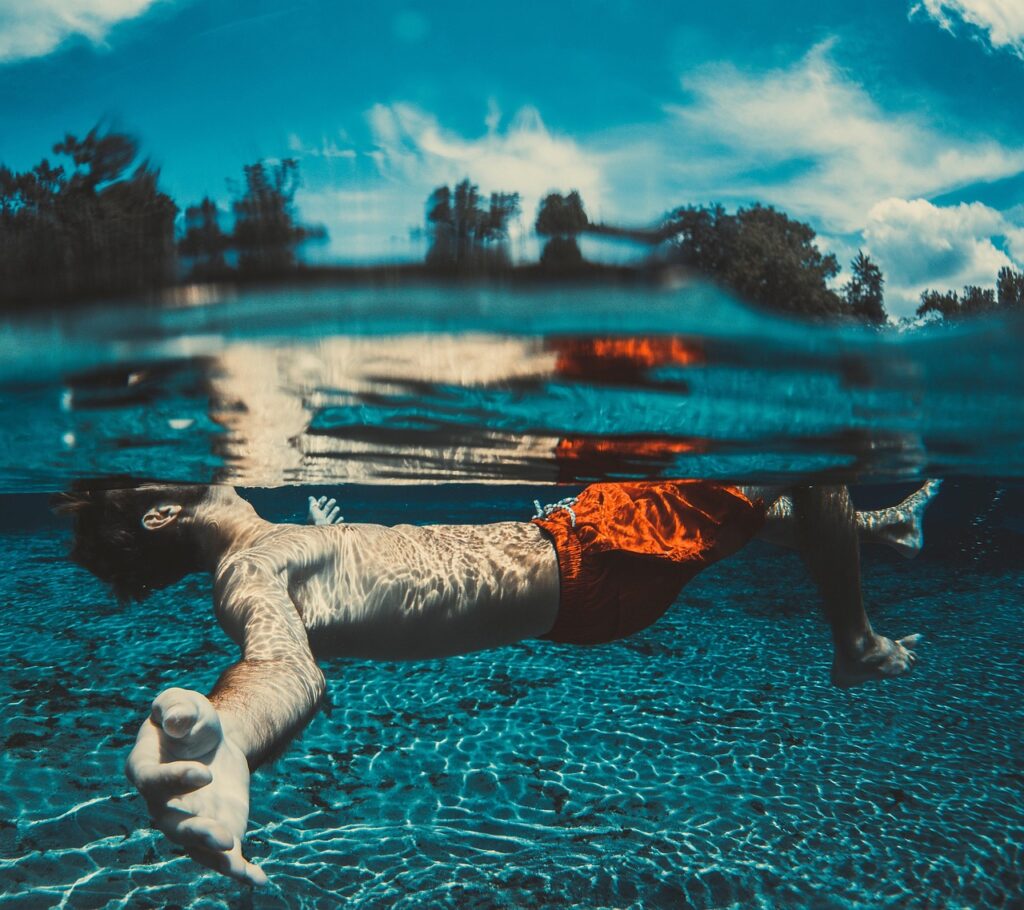 floating, fun, nature, man, ocean, person, sea, swimming, underwater, submerged, summer, vacation, swim, swimmer, water, pool, swimming pool